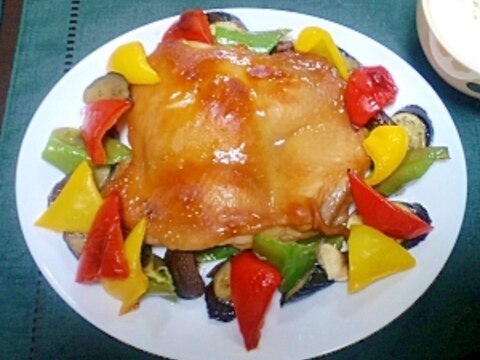 甘辛チキンと彩り野菜のグリル